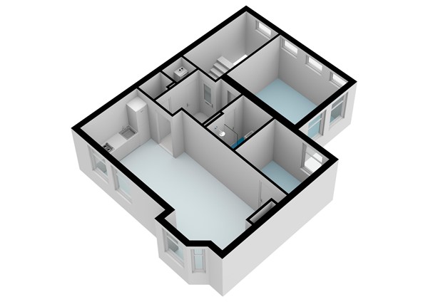 Floorplan - Tweede Lindendwarsstraat 19-2, 1015 LH Amsterdam